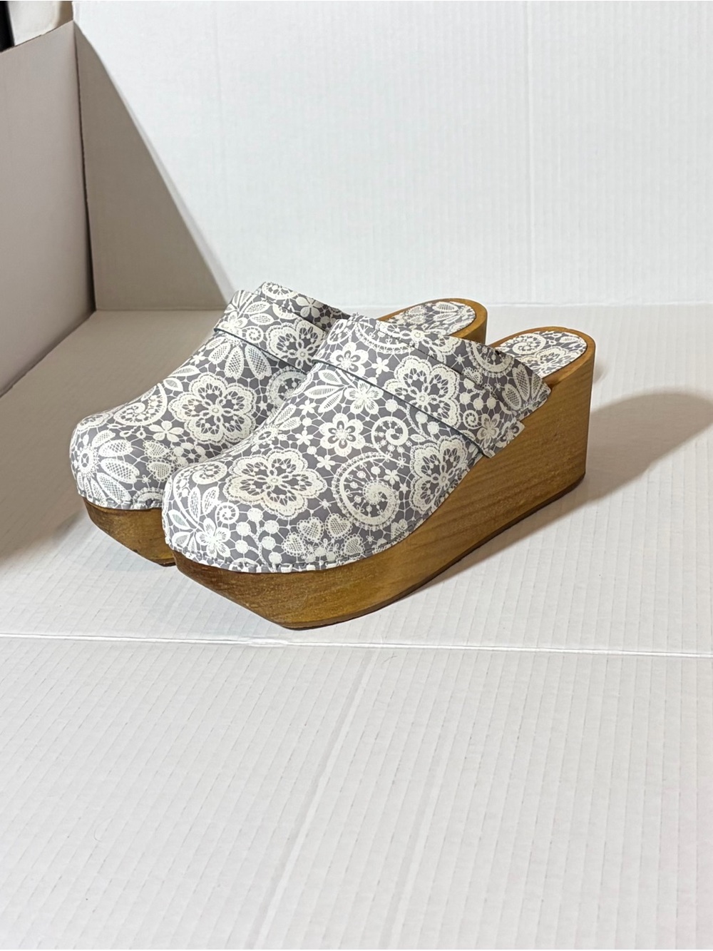 Sanita Floral Platform Wedge Clog